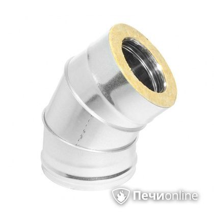 Колено 135° (45°) Теплов и Сухов Отвод Термо 45* ОТ-Р 430-0.5/оцинковка D120/180 в Чусовом