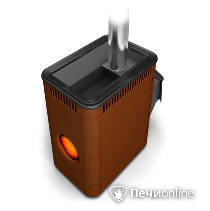 Дровяная банная печь TMF  Аврора Inox ДА Иллюминатор терракота  в Чусовом