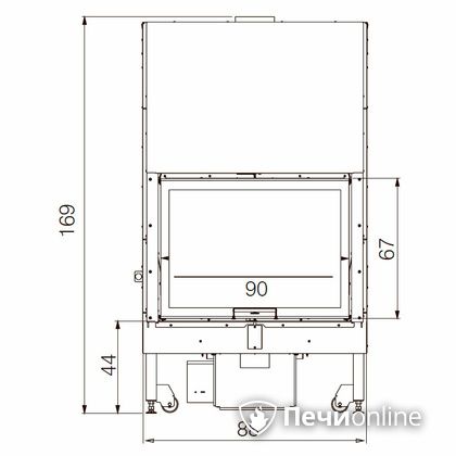 Каминная топка Edilkamin BLOKK 70 V bianco в Чусовом