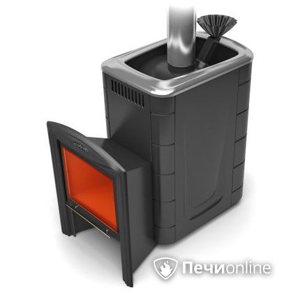 Дровяная банная печь TMF Гейзер 2014 Carbon Витра антрацит в Чусовом