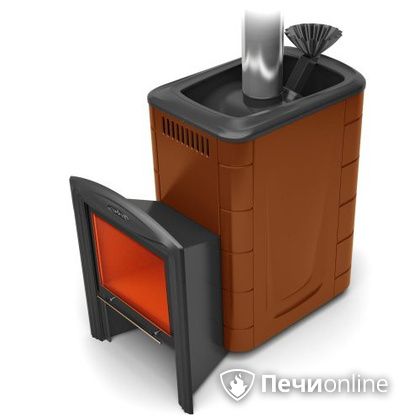 Дровяная банная печь TMF Гейзер 2014 Carbon Витра терракота в Чусовом