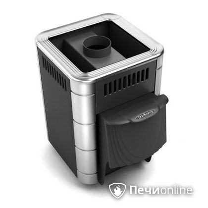 Дровяная банная печь TMF Оса Inox дверь антрацит короткий канал антрацит в Чусовом